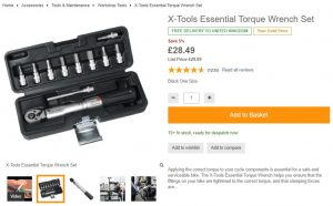 Torque wrench set for crank arms