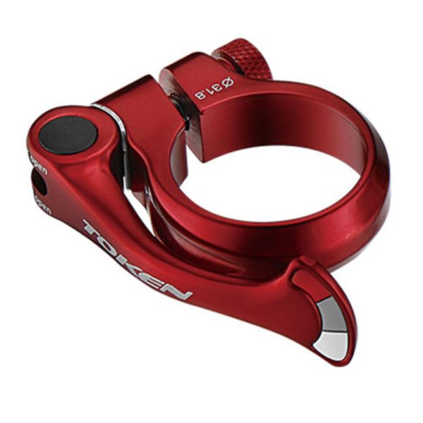 Token TK1683TI Shark Tail Seat Clamp - 31.8mm Red | Seat Post Clamps