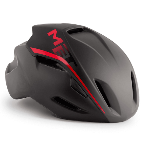 MET Manta Road Cycling Helmet - Black Shaded Red / Matt / Small / 52cm / 56cm
