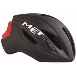 MET Strale Road Cycling Helmet - Black / Red / Small / 52cm / 56cm