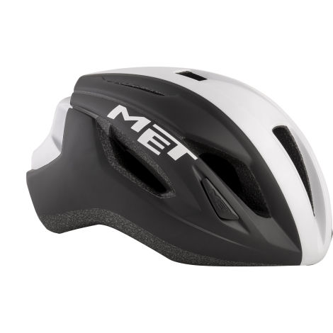 MET Strale Road Cycling Helmet - Black / White / Small / 52cm / 56cm