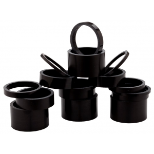Whisky Carbon Headset Spacers - 5 Pack Gloss Black, 20mm