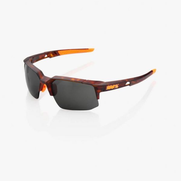 100% Speedcoupe Sunglasses: Matte Dark Havana with Smoke Lens