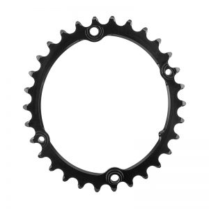 Absolute Black 30T Oval 2x Chainring, 110 BCD, Black