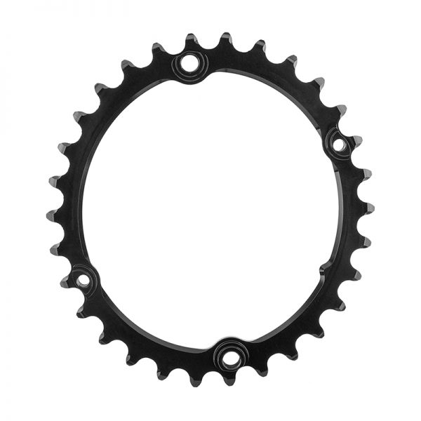 Absolute Black 30T Oval 2x Chainring, 110 BCD, Black