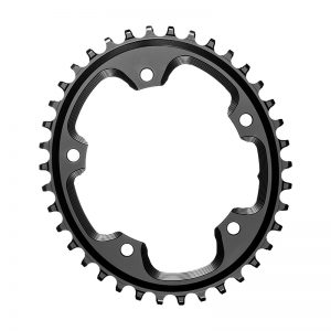 Absolute Black 38T Oval 1x N/W Traction Chainring, 110 BCD, Black