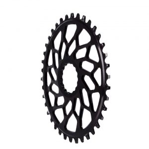 Absolute Black Easton Direct Mount CX Oval Chainring (Black) (3mm Offset (Boost)) (38T... - EAOV38BK