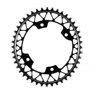 Absolute Black Gravel 1x Oval 46T Chainring, Black