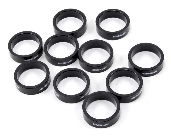 FSA PolyCarbonate Headset Spacers (Black) (1-1/8") (10) (10mm) - 160-3502B