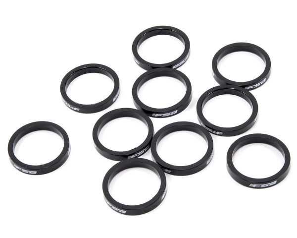 FSA PolyCarbonate Headset Spacers (Black) (1-1/8") (10) (5mm) - 160-3501B