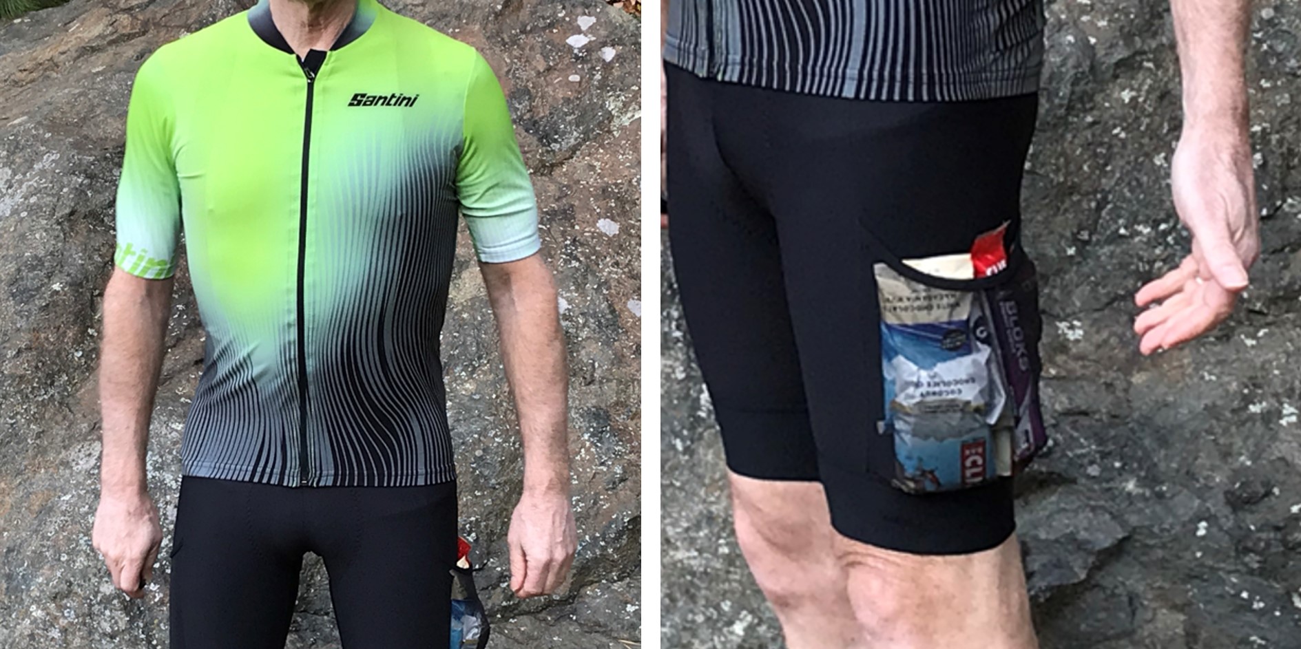 Santini Terra Jersey and gravel bike shorts