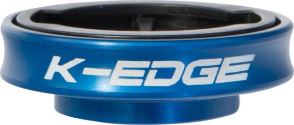 K-EDGE Gravity Cap Stem for Garmin Quarter Turn Type Computers Blue