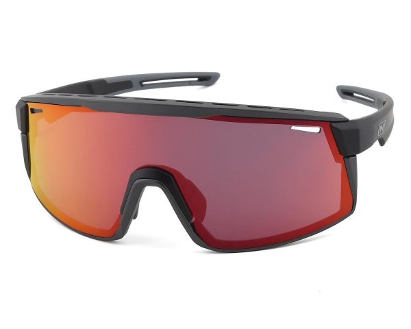 Optic Nerve Fixie Max Sunglasses (Matte Black/Aluminum) (Brown/Red Mirror Lens) - 22077