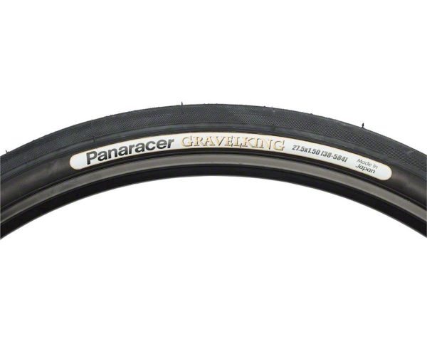 Panaracer Gravelking Tubeless Slick Tread Gravel Tire (Black/Black) (650 x 38) - RF650B38-GK-B