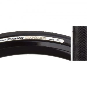 Panaracer Gravelking Tubeless Slick Tread Gravel Tire (Black/Black) (700 x 35) - RF735-GK-B