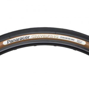Panaracer Gravelking Tubeless Slick Tread Gravel Tire (Black/Brown) (650 x 38) - RF650B38-GK-D