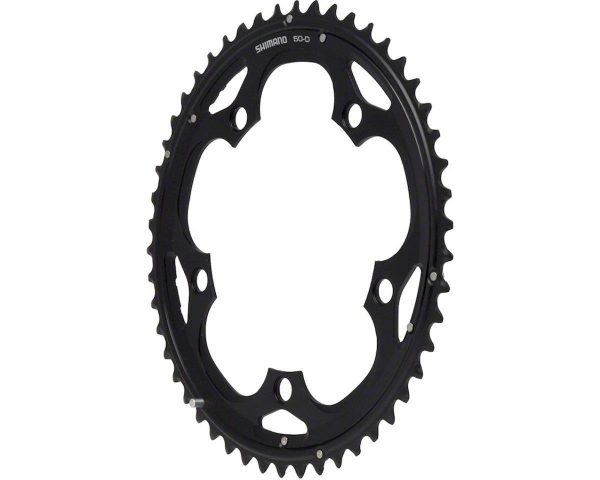 Shimano 105 5703-L Triple Outer Chainring (Black) (130mm BCD) (Offset N/A) (50T) - Y1M498040