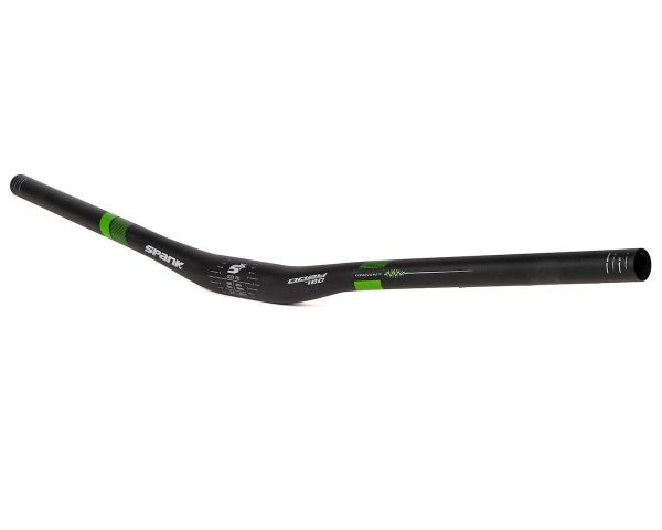 Spank OOZY Trail 780 Vibrocore Handlebar (Black/Green) (31.8mm) (15mm Rise) (780mm) (5/... - HAN2252