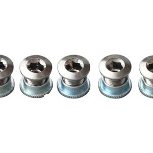 Sugino 75 Track Chainring Bolt/Nut Set (Chromed Steel) (5) - 401TK