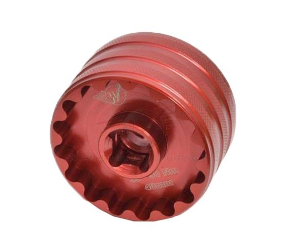 Wheels Manufacturing Bottom Bracket Socket Tool (Red) (48.5/44mm 16-Notch Cups) - BBTOOL-48-44