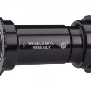 Wheels Manufacturing Outboard Bottom Bracket (Black) (BB86/92) (24mm Spindle) (ABEC... - BB86-OUT-BB