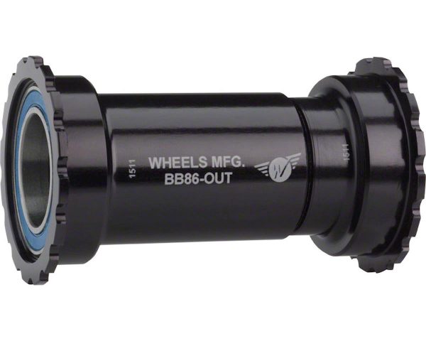 Wheels Manufacturing Outboard Bottom Bracket (Black) (BB86/92) (24mm Spindle) (ABEC... - BB86-OUT-BB
