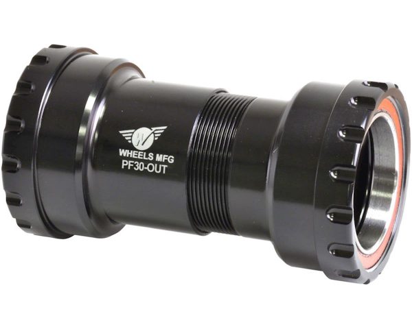 Wheels Manufacturing Outboard Bottom Bracket (Black) (PF30) (30mm Spindle) - PF30-OUT-30MM