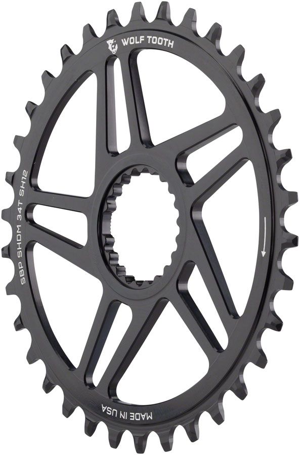 Wolf Tooth 34t Alloy Super Boost + Shimano Direct-Mount Chainring for Shimano 12-Speed, requires Hyperglide+ compatible chain