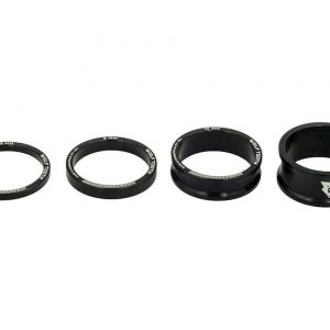 Wolf Tooth Components 1-1/8" Headset Spacer Kit (Black) (3, 5, 10, 15mm) - SPACER-BLK-KIT1