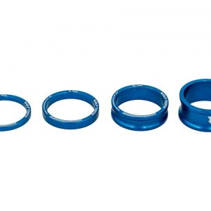 Wolf Tooth Components 1-1/8" Headset Spacer Kit (Blue) (3, 5, 10, 15mm) - SPACER-BLU-KIT1