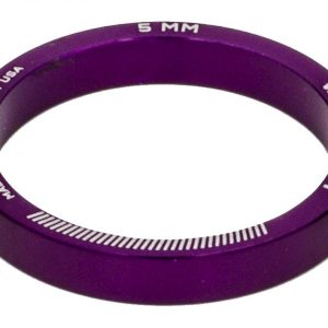 Wolf Tooth Components 1-1/8" Headset Spacer (Purple) (5) (5mm) - SPACER-PRP-5PACK-5MM