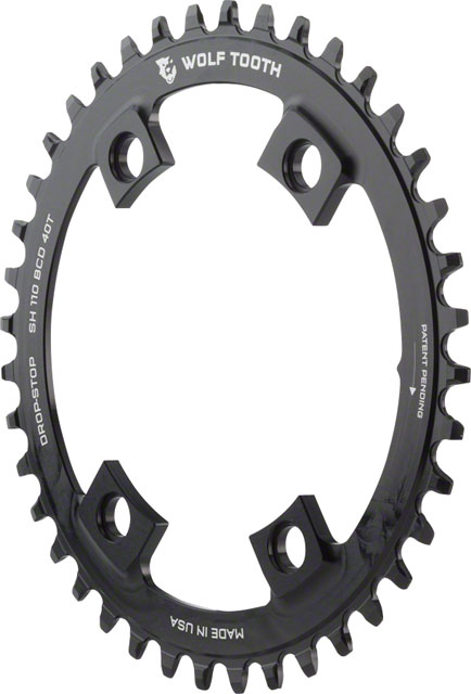 Wolf Tooth Components 40T Drop-Stop Chainring: for Shimano Road 110