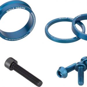 Wolf Tooth Components BlingKit: Headset Spacer Kit 3 510 15mm Blue