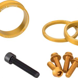 Wolf Tooth Components BlingKit: Headset Spacer Kit 3 510 15mm Gold