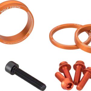 Wolf Tooth Components BlingKit: Headset Spacer Kit 3 510 15mm Orange