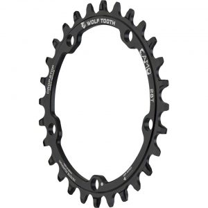 Wolf Tooth Components CAMO Al Round Chainring (Black) (Offset N/A) (28T) - CAMO-AL28