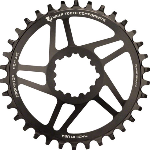 Wolf Tooth Components Direct Mount Drop-Stop 34T Chainring: SRAM