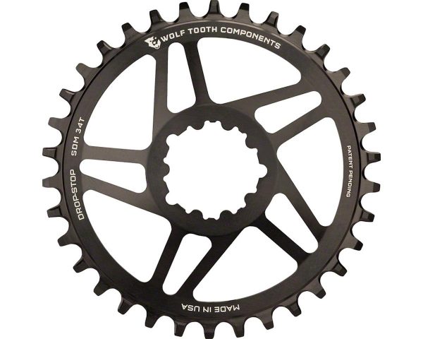 Wolf Tooth Components Direct Mount GXP Drop-Stop Chainring (Black) (6mm Offset) (26T... - ASM5-SDM26