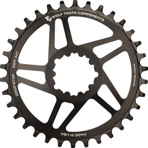 Wolf Tooth Components Direct Mount GXP Drop-Stop Chainring (Black) (6mm Offset) (30T... - ASM5-SDM30