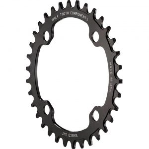 Wolf Tooth Components Drop-Stop Chainring (Black) (104 BCD) (Offset N/A) (38T) - 10438