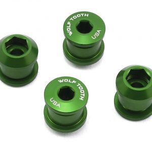 Wolf Tooth Components Dual Hex Fitting Chainring Bolts (Green) (6mm) (4) (For 1x Use... - 4CBCN06GRN