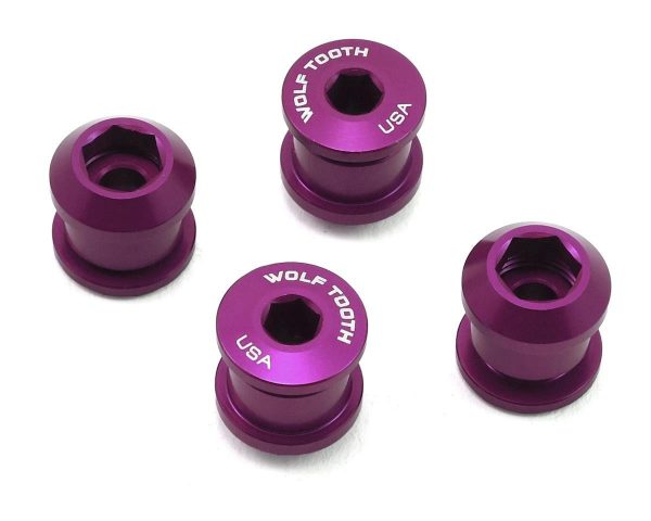 Wolf Tooth Components Dual Hex Fitting Chainring Bolts (Purple) (6mm) (4) (For 1x Us... - 4CBCN06PRP