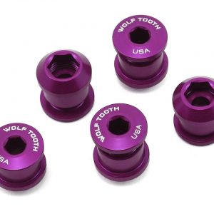 Wolf Tooth Components Dual Hex Fitting Chainring Bolts (Purple) (6mm) (5) (For 1x Us... - 5CBCN06PRP