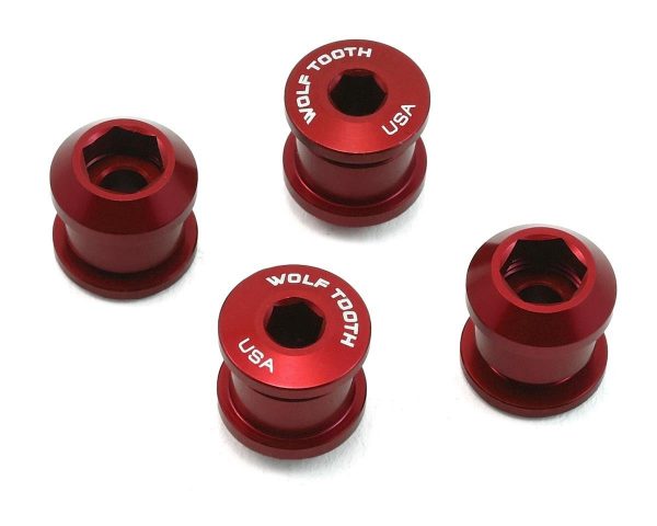 Wolf Tooth Components Dual Hex Fitting Chainring Bolts (Red) (6mm) (4) (For 1x Use) - 4CBCN06RED