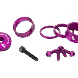 Wolf Tooth Components Headset Spacer BlingKit (Purple) (3, 5, 10, 15mm) - BLINGKIT_PURPLE