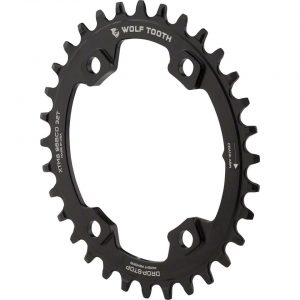 Wolf Tooth Components PowerTrac Elliptical Chainring (Black) (96mm Asym BCD) (Offse... - OVAL-M8K-32