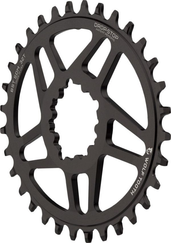 Wolf Tooth Components Powertrac Elliptical Drop-Stop Chainring: 32T SRAM