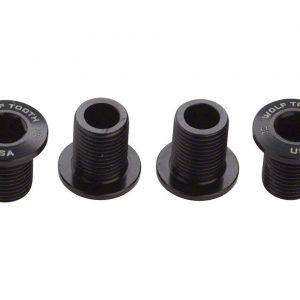 Wolf Tooth Components Set of Chainring Bolts (Black) (10mm Long) (4) (For 104 x 30T Ri... - 4CB10BLK
