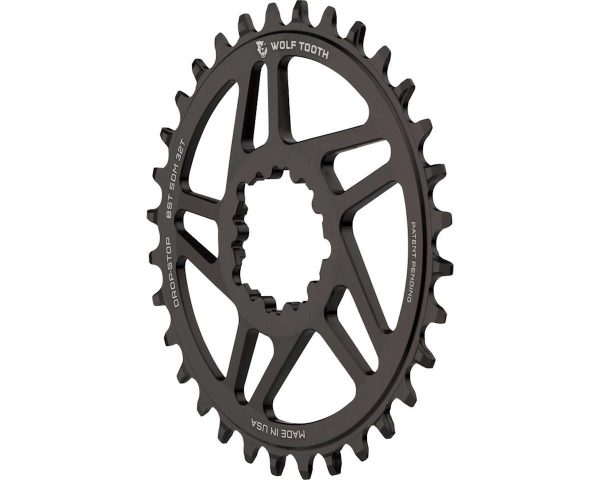 Wolf Tooth Components Sram Direct Mount Drop-Stop Chainring (Black) (3mm Offset (Boos... - SDM32-BST