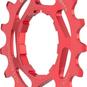 Wolf Tooth Single Speed Aluminum Cog: 17T Compatible with 3/32 Chains Red